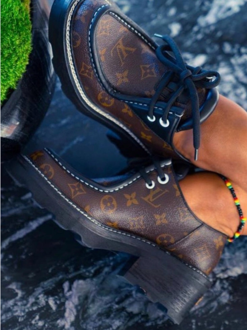 Louis Vuitton Monogram Calfskin Beaubourg Platform Derby Loafers